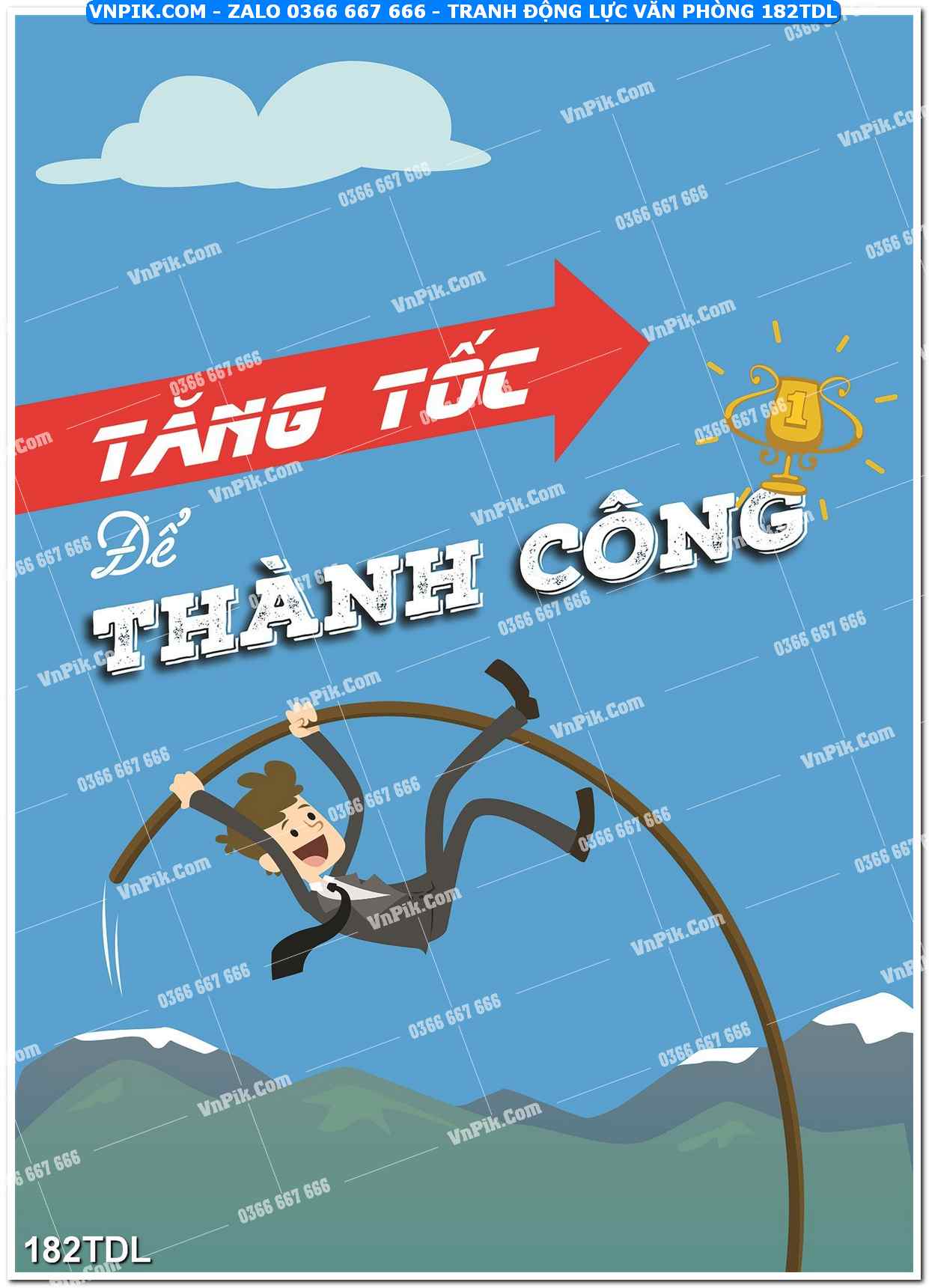 Tranh động lực văn phòng 182TDL