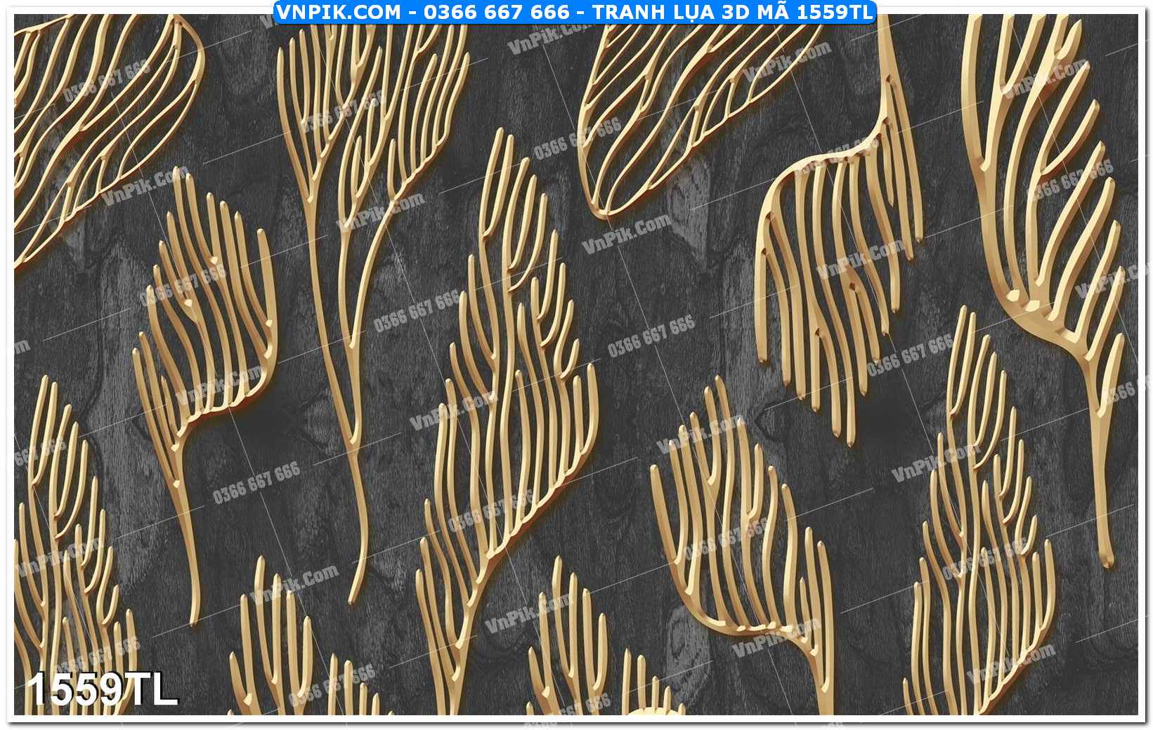 Tranh lụa 3D – Tranh trang trí dán tường 1559TL